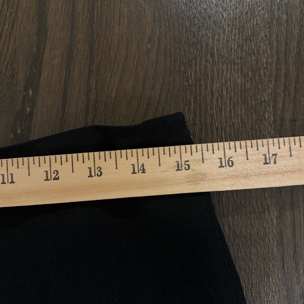 MM Lafleur Skirt Size 4 / 30 Waist Black Pencil Plain Side Zip Office Work Mini - Picture 8 of 10